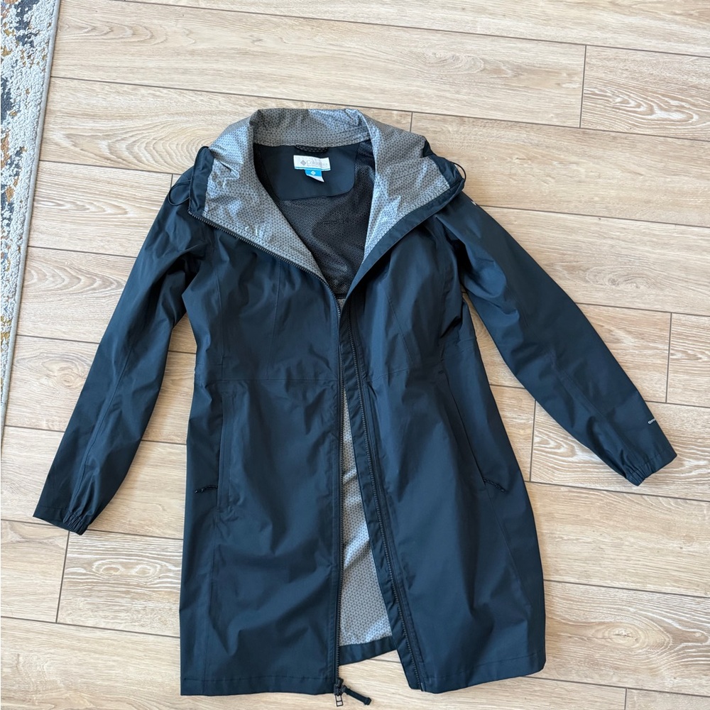 Columbia Weekend Adventure™ II Long Shell Black and Gray Hooded Jacket